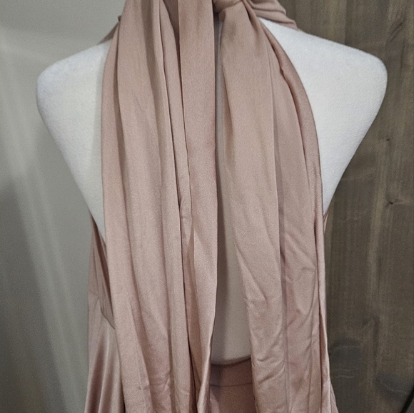 KLEINFIELD Convertible-Bodice Long Bridesmaid Dress In Blush Pink. Size M NWT - Picture 16 of 16